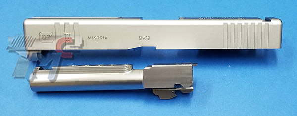 Detonator Aluminum B.T.C. Slide for Marui Glock 17 (Matt Silver)(2020 Ver.) - Click Image to Close